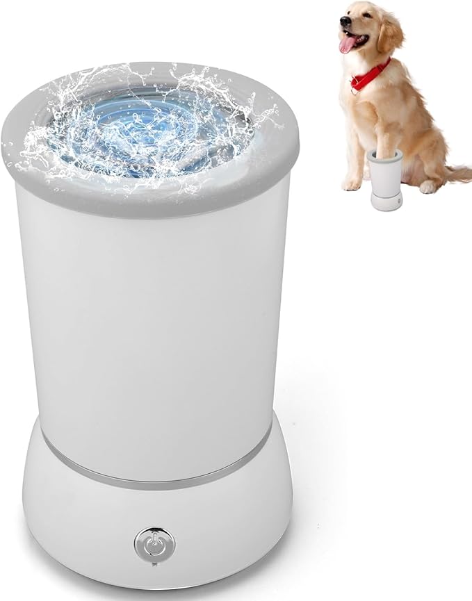 Dog Washer, Electric Dog Foot Washer with Two Speeds, Portable USB Rechargeable Dog Cleaner Cup, Automatic Cleaner for Dogs Small Medium Large Cats (Built in 600mAh Battery)
