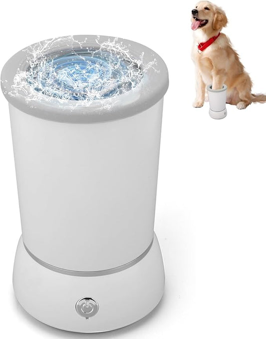 Dog Washer, Electric Dog Foot Washer with Two Speeds, Portable USB Rechargeable Dog Cleaner Cup, Automatic Cleaner for Dogs Small Medium Large Cats (Built in 600mAh Battery)