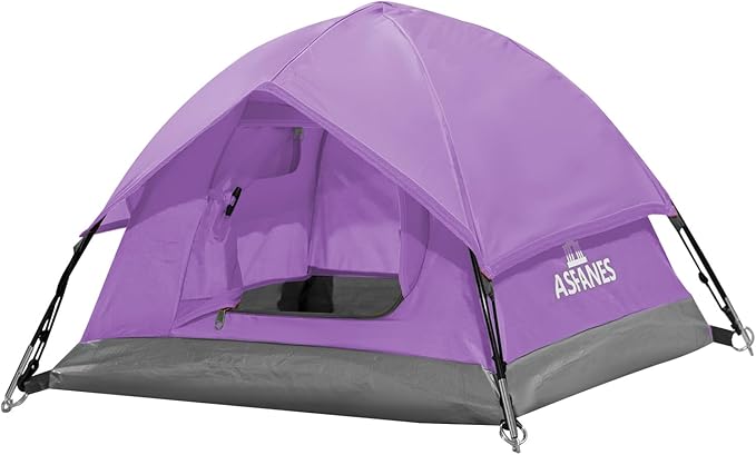 Outdoor Waterproof Pet Camping Tent, Cave Bed for Indoor Cats and Small Dogs, Portable Cat House Dog House, 21.6x21.6x14.9'', Purple, S.