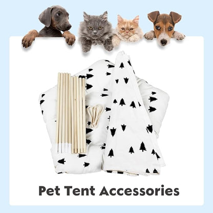 Pet Teepee Tent for Dogs, Dog Cat Teepee Bed, Portable &Washable Dog Houses Indoor Outdoor Puppy Beds for Small Dogs Cats Rabbits with Cushion and Blackboard