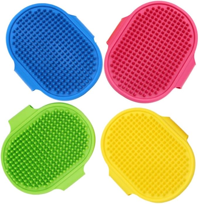 4Pet Brush, Dog Bath Brush, Pet Dog Cat Massage Brush, Dog Massage Bath, No Wash Cleaning Gloves