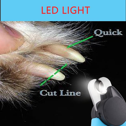 WIGERLON Dog Nail Clippers with Light,Pet Nail Clippers for Large Dog or cat,Dog Nail Trimmers with Quick Sensor Light, Blue