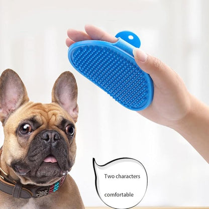 2 Pcs Dog Bath Brush Grooming Brush facial brush for Long Short Haired Dogs and Cats