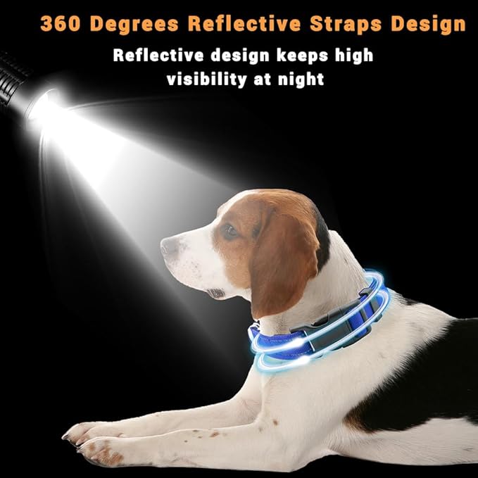 2 Pack Reflective Dog Collar with Safety Locking Buckle, Adjustable Soft Breathable Comfortable Nylon Pet Collar for Small, Medium and Large Dogs, Navyblue, Mini Small