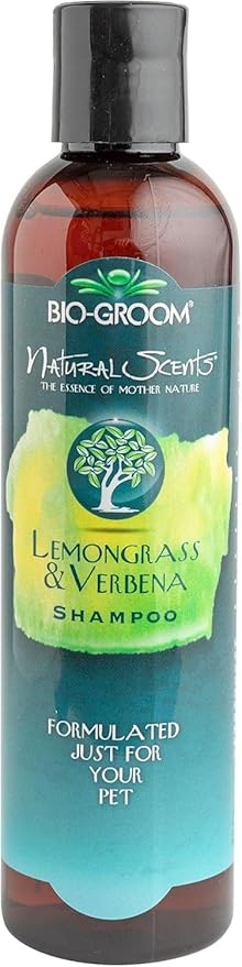 Bio-Groom Lemongrass & Verbena Dog Shampoo - Natural Scent Pet Shampoo, Baobab Protein, Cat & Dog Bathing Supplies, Puppy Wash, Cruelty-Free, Made in USA, Quick Rinse Cat Shampoo - 8 fl oz 1-Pack