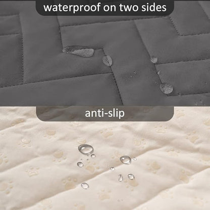 fuguitex Waterproof Dog Bed Cover Couch Cover for Pet Anti-Slip Cat Mat Pet Pad Blanket for Sofa Chair Recliner Bed Furniture Protrctor