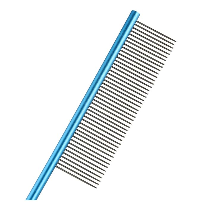 2Pcs Pet Hair Comb, Dog Grooming Comb with Stainless Steel Teeth Professional Pet Dematting Tool, Prevents Knots and Mats for Cat Dog Small Medium Pets