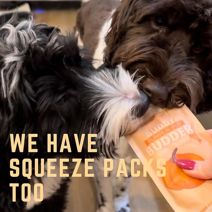 BUDDY BUDDER Gimme S'Mores, 100% Natural Dog Peanut Butter, Healthy Peanut Butter Dog Treats, Stuff in Toy, Dog Pill Pocket, Made in USA, (17 oz Jars)