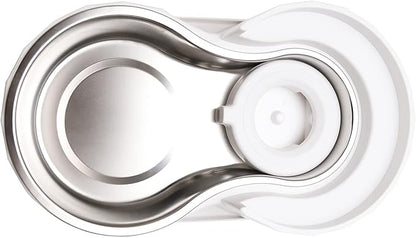 RIZZARI Dog Water Bowl Dispenser: 5L Automatic Stainless Steel Gravity Feeder - Large Capacity for 8-20 LB Cats with Joint Spine Pain - for Kitchen Bedroom