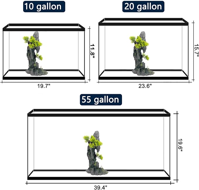 Tall Aquarium Mountain View Stone Decorations Aquarium Ornament Rock Cave Landscape Artificial Mountain Hill View Fish Tank Caves for Betta Hiding Reptile Aquarium Supply