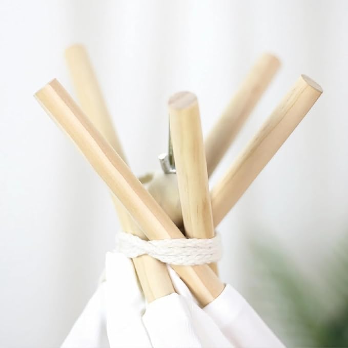 Dog and Cat Teepee Bed - Portable Pet Tent for Small Dogs and Indoor Cats, Removable & Washable With Cozy Cushion, Bunny Outdoor House (White, L)