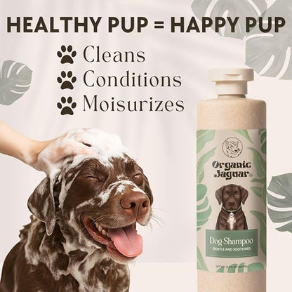 Natural Dog Shampoo  Hypoallergenic, Moisturizing, & Soothing for Sensitive Skin  All-Natural, Chemical-Free, Vegan, Cruelty-Free  Safe for Puppies & Dogs of All Breeds