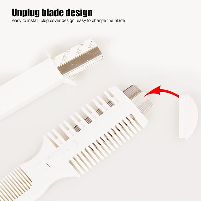 Dog Hair Cutter, Pet Hair Trimmer, 2 in 1 Trimming Grooming Hair Cutter Comb Manual Dog Hair Trimmer Comb Pet Grooming Comb with Replacement Blade for Dog Cat Pet