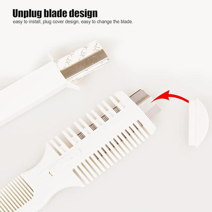 Dog Hair Cutter, Pet Hair Trimmer, 2 in 1 Trimming Grooming Hair Cutter Comb Manual Dog Hair Trimmer Comb Pet Grooming Comb with Replacement Blade for Dog Cat Pet