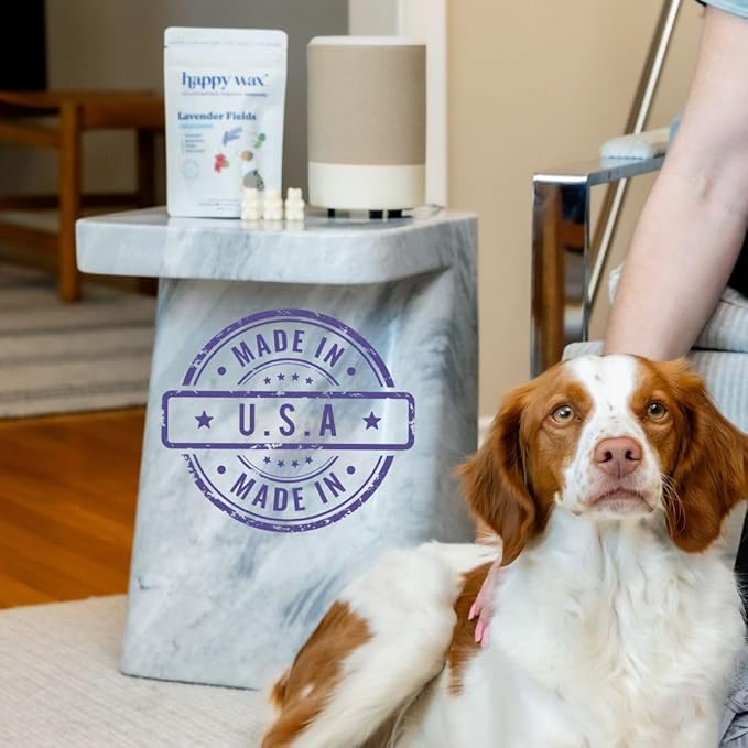 Happy Wax Lavender Fields Scented Wax Melts for Dog Owners – Odor Eliminating, Calming, Pet-Safe, Non-Toxic, Dye-Free, Perfect for Use with Wax Warmers - 4 oz Pouch