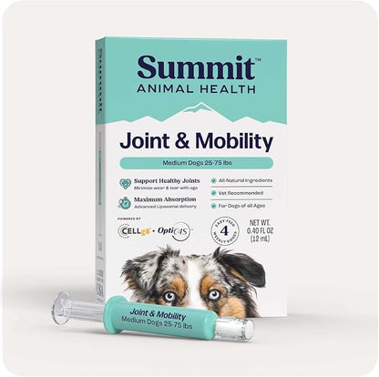 Summit Canine Joint and Mobility Supplement for Medium Dogs, All Natural Liquid Chondroitin, Liposomal Delivery for Arthritis, Hip & Joint Support Vitamin, (Dogs, 25-75lbs)