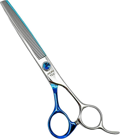 7 inches Professional Thinning Dog Grooming Scissors Made of Japanese Advanced Stainless Steel Pet Shears with Diamond Adjustable Screw for Dogs and Cats
