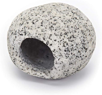 Penn-Plax Deco-Replicas Granite Aquarium Ornament & Hideaway – Realistic Stone Appearance – Safe for Freshwater and Saltwater Tanks – Small Size, White (RR1071)
