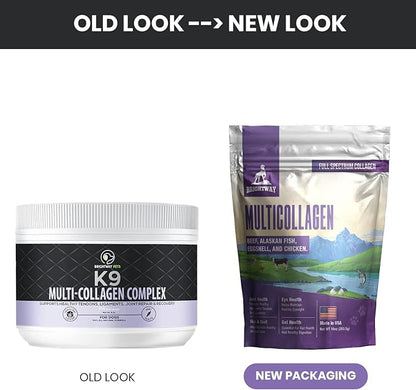 Multi-Collagen Peptide Daily Liquid Collagen for Dogs, Dog Collagen, Eggshell Powder Membrane for Dogs - Arthritis, Skin & Coat Health, Allergies,Dog Mobility Hip & Joint Pain Joint Supplement Relief