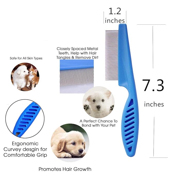 3 Pcs Pet Comb Tear Stain Remover Combs for Dogs, Dog Comb