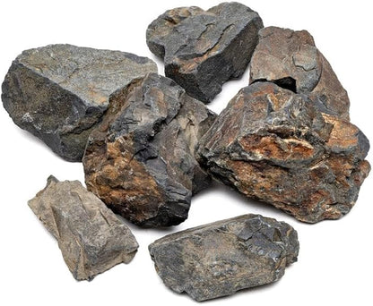 SubstrateSource Natural Stone for Aquarium, Terrarium, Paludarium, Reptile Enclosures - Set of Decorative Rocks for Landcapes, Aquascaping, Fish Tank Decor (Ancient Stone, 10 Pounds)