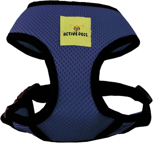 Active Dogs Dog Harness No Pull & No Choke Adjustable Pet Vest Harness for Dogs Reflective Adjustable Breathable Front Clip Pet Harness for Small Medium and Large Dogs (X-Small, Navy Blue)