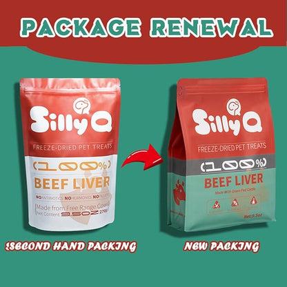 Freeze Dried Beef Liver Dog Treats & Healthy Snacks for Cat,100% Raw Beef Liver Cut Into Pieces,Soft Treats for Training & Rewards,Supplementing Trace Elements 9.5oz