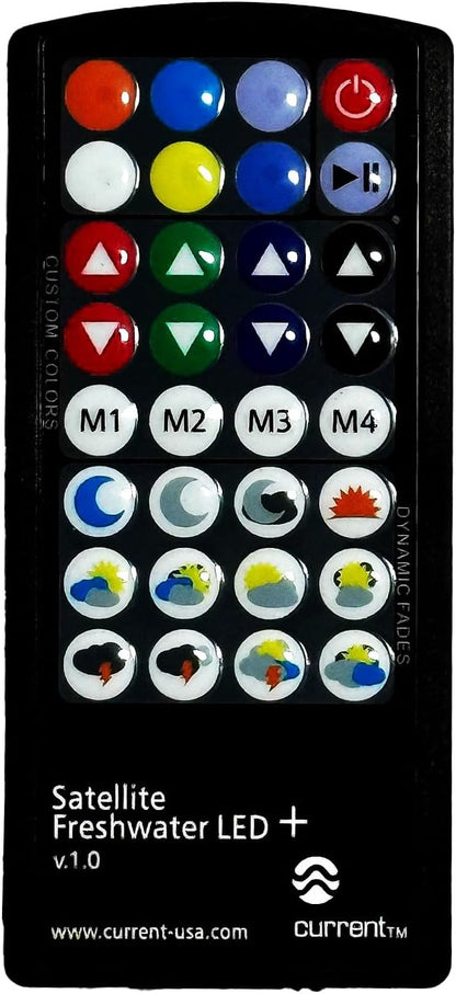 CURRENT USA 72" Satellite Color RGBW Full-Spectrum LED Aquarium Light - Freshwater, Wireless 24-Hour Timer, Adjustable Tank Mounts (4514)