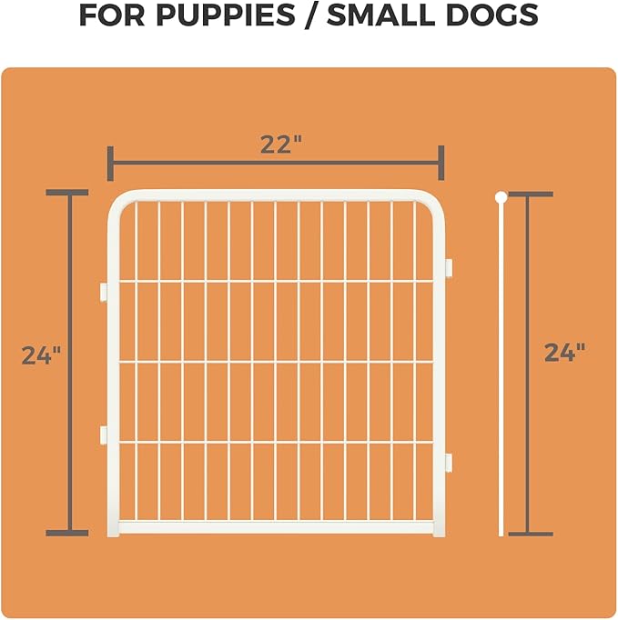 FXW Homeplus Dog Playpen for Indoor Use - Stress-Free and Safe Play, Heavy Duty 24 Inch 2 Panels Dog Pen for Puppies and Small Dogs, White_atented