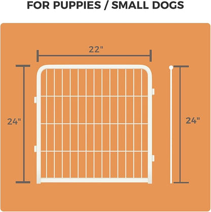 FXW Homeplus Dog Playpen for Indoor Use - Stress-Free and Safe Play, Heavy Duty 24 Inch 2 Panels Dog Pen for Puppies and Small Dogs, White_atented