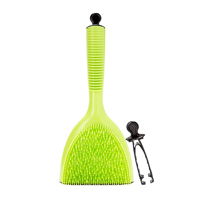 Michel Mercier Grooming Brush -Pet Brush Dog and Cat Brush for Shedding Grooming Pet Hair Brush for Long/Short Haired - Free Tick Remover Tool Included (Fine & Regular Coat)