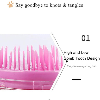 Soft Dog Brush for Small Dogs | Gentle Puppy Brush for Yorkies, Shih Tzus, Maltipoos & Maltese | Pet Hair Removal Brush with Soft Bristles | Dog Brush for Shedding (Pink Orangeï¼