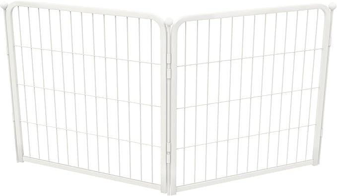 FXW Homeplus Dog Playpen for Indoor Use - Stress-Free and Safe Play, Heavy Duty 24 Inch 2 Panels Dog Pen for Puppies and Small Dogs, White_atented