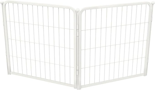 FXW Homeplus Dog Playpen for Indoor Use - Stress-Free and Safe Play, Heavy Duty 24 Inch 2 Panels Dog Pen for Puppies and Small Dogs, White_atented