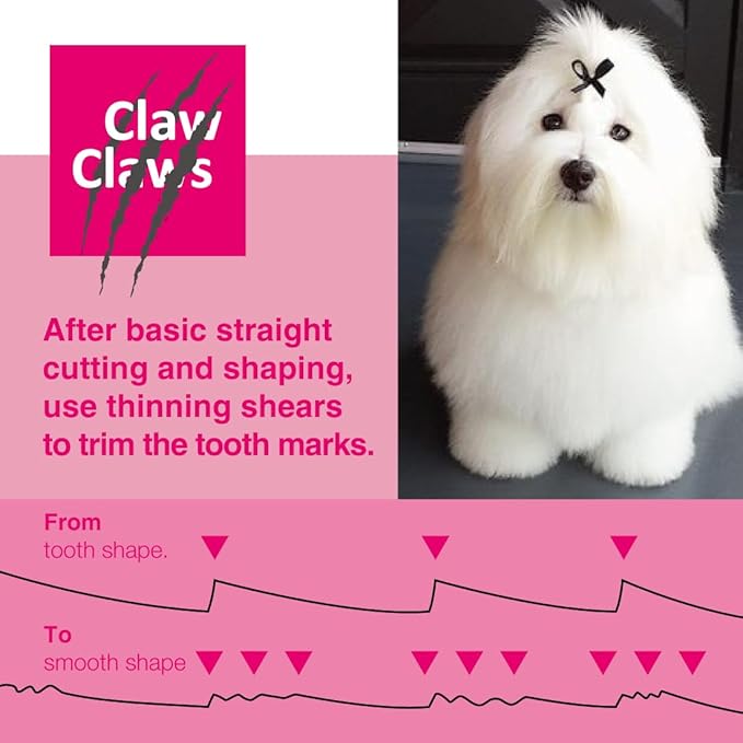 A great Curved Shears+ 9.8" Comb set for perfect home grooming choice. Medium to large long-haired dogs.