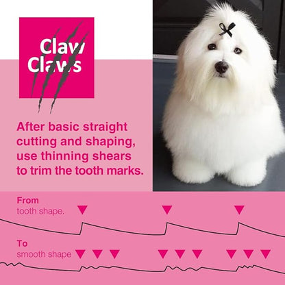 A great Curved Shears+ 9.8" Comb set for perfect home grooming choice. Medium to large long-haired dogs.