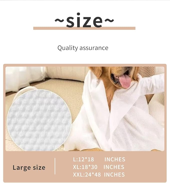 Toner Depot XL Pet Grooming Bath Wipes, Huge Rinse-Free Towels for Cleaning and Deodorizing Plant-Based Hypoallergenic Wipes for Dogs and Cats, 3 Pack (XL 18x30)