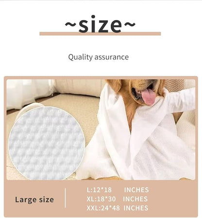 Toner Depot XL Pet Grooming Bath Wipes, Huge Rinse-Free Towels for Cleaning and Deodorizing Plant-Based Hypoallergenic Wipes for Dogs and Cats, 3 Pack (XXL 24x48)