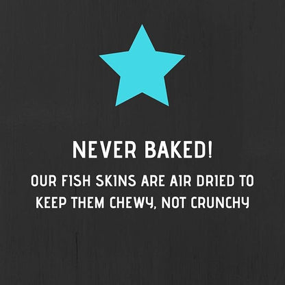 TickledPet Dog Training Treats - Icelandic Wild Caught Cod - Dehydrated Dog Treats, Fresh Fish Icelandic Dog Treats Single Ingredient Grain Free Chews Omega-3s 6 oz, Fresh Fish Cod Skin Dog Treats