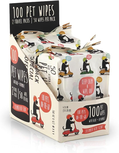 Dog Wipes, Pet Wipes for Dogs, Cat Wipes, Dog Paw Wipes, Dog Wipes for Paws and Butt, Dog Grooming Wipes, Dog Wipes Cleaning Deodorizing, Butt & Body, Aloe and Vitamen E Scent,100 Wipes