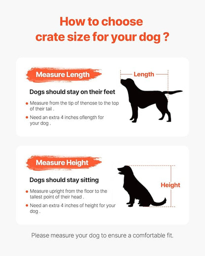 VEVOR 33" Dog Crate Furniture, Dog Kennel Furniture with Double Doors, 2-in-1 Decorative Wooden Dog Crate with Removable Tray, Dog Crate End Table Hold up to 45 lbs for Small, Medium Dogs Brown