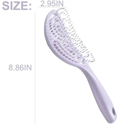 Eco-Friendly Detangling Pin Brush for Dogs and Cats | Ergonomic Handle Pet Brush for Wet or Dry Hair, Gentle Grooming Tool for Pets, Purple