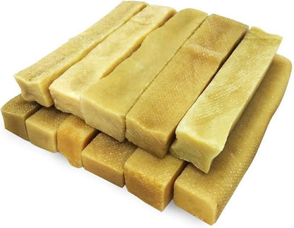 EcoKind Pet Treats Gold Himalayan Yak Cheese Dog Chew, Yak Dog Treats for Active Chewers, 100% Natural & Healthy Chew Sticks for Small & Large Dogs, Assorted Set of Big & Small Yak (1 Large Stick)