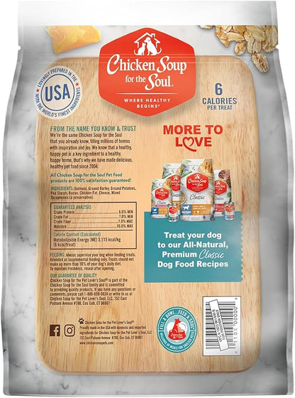 Chicken Soup For The Soul Crunchy Bites Dog Treats, Bacon & Cheese, 32 Ounce Bag | Soy, Corn & Wheat Free, No Artificial Flavors or Preservatives