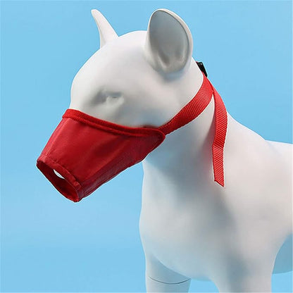 Dog Muzzles Suit - 7PCS Dog Muzzles Adjustable Quick Fit pet Muzzle Prevent from Biting Barking and Chewing for Small Medium Large Dogs (Red #)