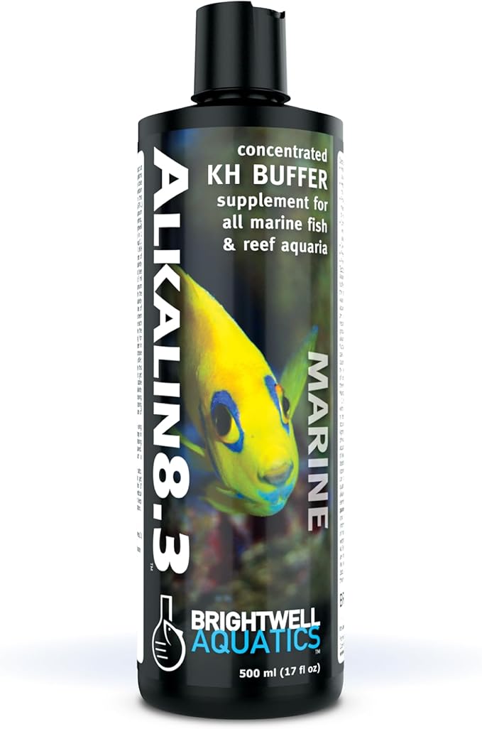 Brightwell Aquatics - Alkalin8.3 Concentrated KH Buffer Supplement - for All Marine Fish and Reef Aquaria - Aquarium Water Treatments, 17 fl oz