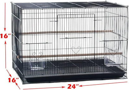Lot of 6 Breeding Bird Carrier Cage for Parakeet Canary Finch Loverbird (Black)