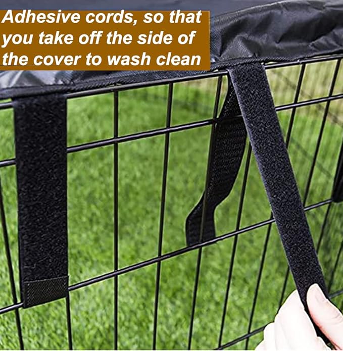 Dog Playpen Pet Playpen Mesh Fabric Top Cover- Sun Protectionï¼_et Cover for Dog Playpen for Indoor/Outdoor Use, 36" *36