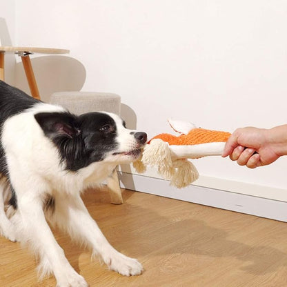 Large Dog Toys, Cute Squeaky Dog Toy, Stuffed Animal Plush Toys for Puppies, Durable Dog Chew Toys for Small,Middle,Large Breed (Orange(Fox), Fox)