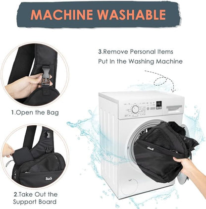 SlowTon Pet Dog Sling Carrier, Hands Free Hard Bottom Papoose Small Animal Puppy Up to 12 lbs Travel Bag Tote Breathable Mesh Support Adjustable Padded Strap Pocket Safety Belt Machine Washable